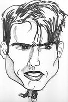 Tom Cruise caricature; caricature service; special order caricature