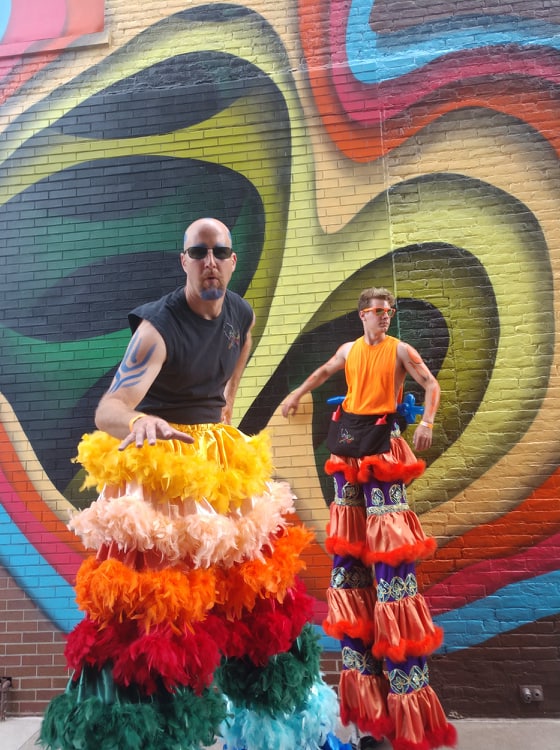 Stilt walking entertainment for events